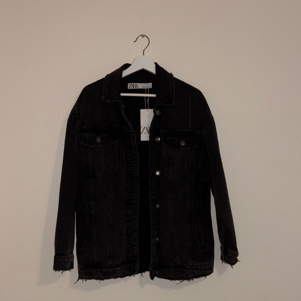 Zara Women's Black Denim Jacket